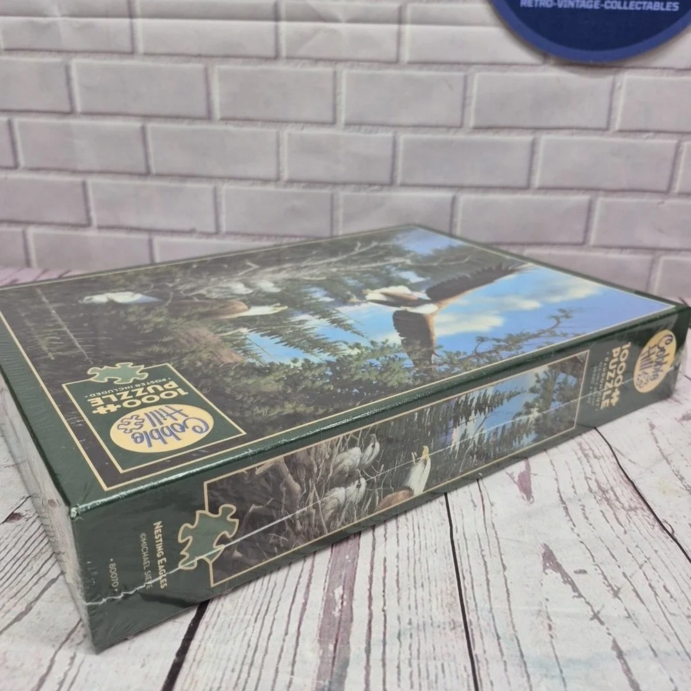 NEW Cobble Hill Nesting Eagles 1000-piece puzzle Micheal Sieve with Poster